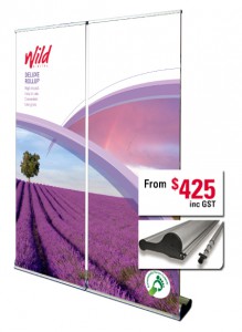 Deluxe rollup bannerstand from Wild Digital